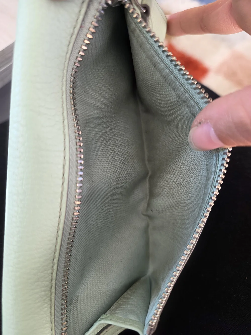 Coach Mint Leather Wristlet Wallet